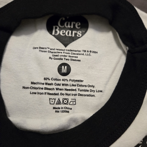Care Bears White and Black Graphic Crop Top - Picture 3 of 5